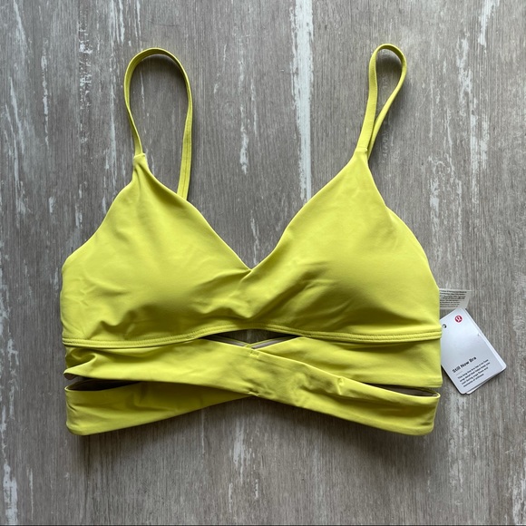 Sold Lululemon Still Now Bra - Yellow Serpentine - Picture 2 of 8